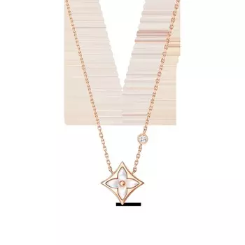 Подвеска Color Blossom BB Star, розовое золото, белый перламутр и бриллиант Louis Vuitton, розовый