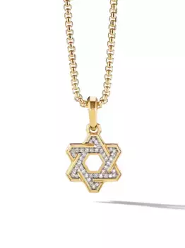 Подвеска Deco Star of David из желтого золота с бриллиантами (24 мм) David Yurman, золотой