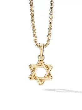 Подвеска Deco Star of David из желтого золота (24 мм) David Yurman, золотой