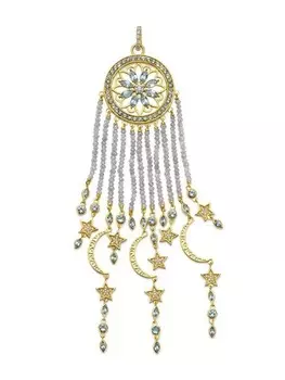 Подвеска Dream Catcher из желтого золота с бриллиантами BUDDHA MAMA, золотой