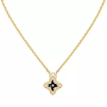 Подвеска Ever Blossom, желтое золото, оникс и бриллианты Louis Vuitton, золотой