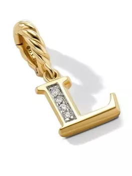 Подвеска Initial L из желтого золота с бриллиантами David Yurman, золотой
