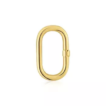 Подвеска-кольцо Tous Extra Large Hold Oval, позолоченное серебро