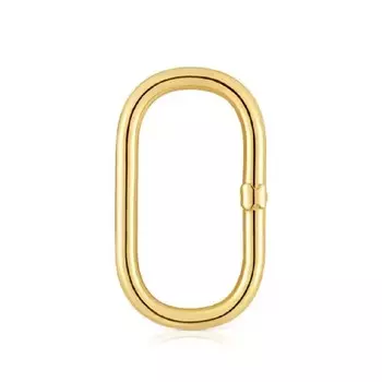 Подвеска-кольцо Tous Extra Large Hold Oval, позолоченное серебро