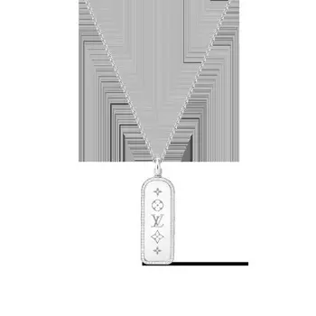 Подвеска Les Gastons Vuitton Large Tag, белое золото и бриллианты Louis Vuitton, золотой