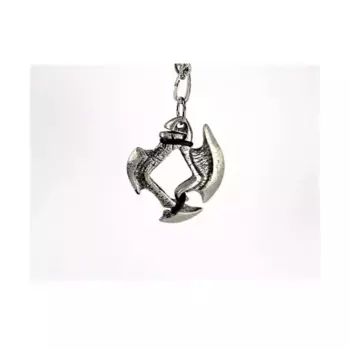 Подвеска, лезвие топора d6, 12 мм, с отделкой под старое серебро, Dice Jewelry - Necklaces (Chessex)