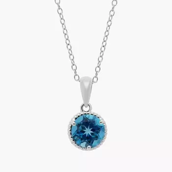 Подвеска London Blue Topaz Rope из стерлингового серебра (7 мм) Blue Nile