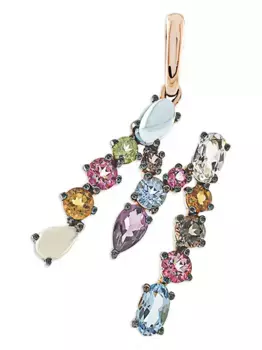 Подвеска M из розового золота с камнями Brumani, золотой