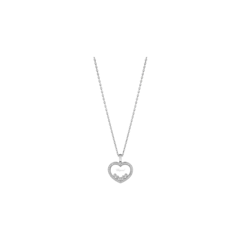 Подвеска на цепочке Chopard Happy diamonds icons из белого золота с бриллиантами