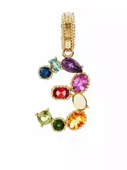 Подвеска Number 3 из желтого золота с камнями DOLCE & GABBANA, золотой