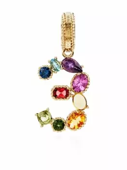 Подвеска Number 3 из желтого золота с камнями Dolce & Gabbana, золотой