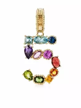 Подвеска Number 5 из желтого золота с камнями Dolce & Gabbana, золотой
