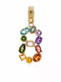 Подвеска Number 8 из желтого золота с камнями DOLCE & GABBANA, золотой