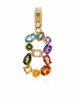 Подвеска Number 8 из желтого золота с камнями Dolce & Gabbana, золотой
