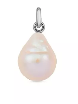 Подвеска Nura из переработанного серебра с барочным жемчугом Monica Vinader, серебряный