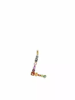 Подвеска Rainbow Alphabet L из желтого золота с камнями Dolce & Gabbana, золотой