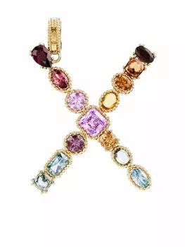 Подвеска Rainbow Alphabet X из желтого золота Dolce & Gabbana, золотой