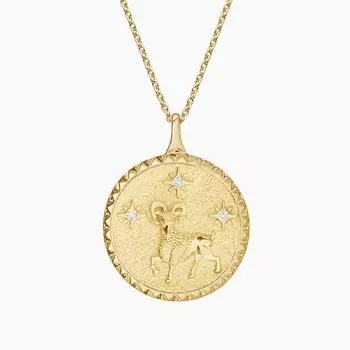 Подвеска с бриллиантами со знаком зодиака Овен Brilliant Earth