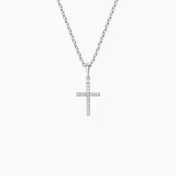 Подвеска с бриллиантами в виде креста Brilliant Earth