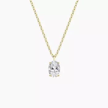 Подвеска с овальным бриллиантом-солитером (3/4 карата) Brilliant Earth