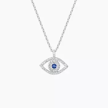 Подвеска с сапфиром и бриллиантами от дурного глаза Brilliant Earth