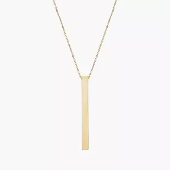 Подвеска с вертикальной планкой 22 дюйма из желтого золота 14 карат (1 мм) Blue Nile