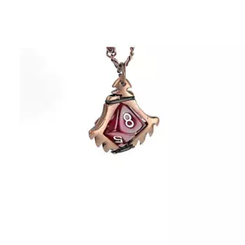 Подвеска с зубчатым лезвием d10 с отделкой из старой меди, Dice Jewelry - Necklaces (Chessex)
