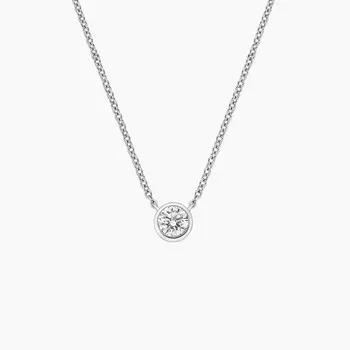 Подвеска-Солитер с лабораторным бриллиантом в оправе (1/4 карата) Brilliant Earth