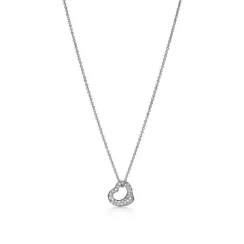 Подвеска Tiffany & Co. Open Heart, платина/бриллианты