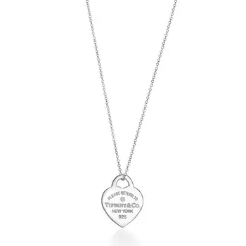 Подвеска Tiffany & Co. Return to Tiffany Heart Tag, серебро/бриллиант