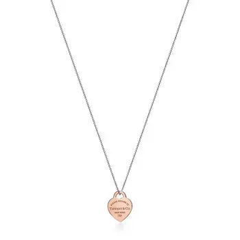 Подвеска Tiffany & Co. Return to Tiffany Heart Tag, серебро/розовое золото