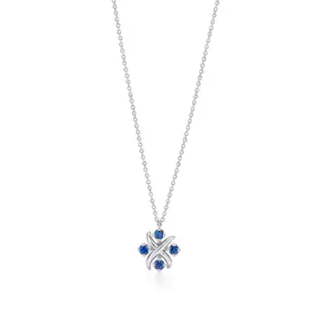 Подвеска Tiffany & Co. Schlumberger Lynn, платина/сапфиры