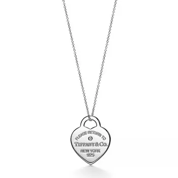 Подвеска Tiffany & Co. The Return to Tiffany Heart Tag, серебро/бриллиант