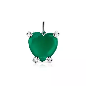 Подвеска Tous Color Pills Heart, серебро/халцедон