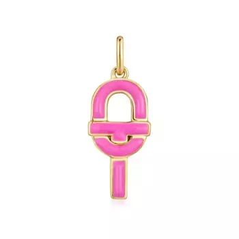 Подвеска Tous Enamel Tous Manifesto, вермель/эмаль/розовый