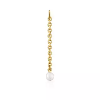 Подвеска Tous Hold Oval Cultivated Pearl, позолоченное серебро/искусственный жемчуг
