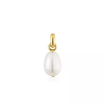 Подвеска Tous Hold Oval Small Cultivated Pearl, позолоченное серебро/искусственный жемчуг