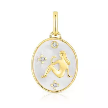 Подвеска Tous Horoscope Virgo, серебро позолоченное/перламутр/топазы