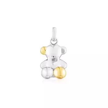 Подвеска Tous Medium Steel Bear Bold Bear, серебро/позолоченное серебро