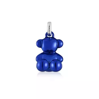 Подвеска Tous Medium Steel Bear Bold Bear, серебро/сталь/синий