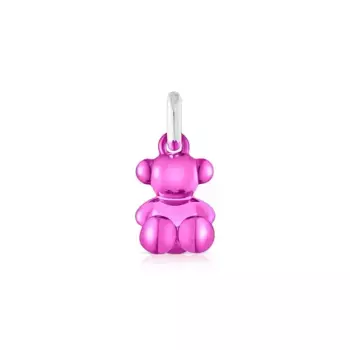 Подвеска Tous Small Two-tone Bold Bear, серебро/сталь/розовый