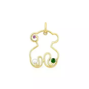 Подвеска Tous Tsuri Bear Gemstones, золото/жемчуг