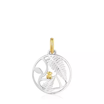 Подвеска Tous Yunque Two-tone Openwork, серебро/серебро с 18-каратным золотым покрытием