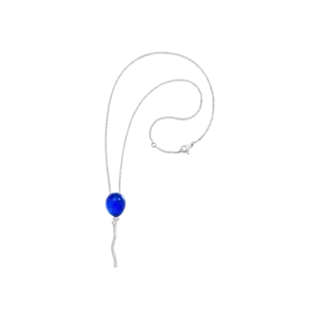 Подвеска Vhernier из белого золота, бриллиантами, ляписом и горным хрусталем