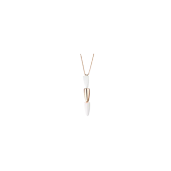 Подвеска Vhernier из розового золота и белого агата