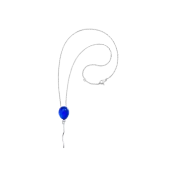 Подвеска Vhernier Palloncino из белого золота с родиевым покрытием, бриллиантами, лазуритом и горным хрусталем