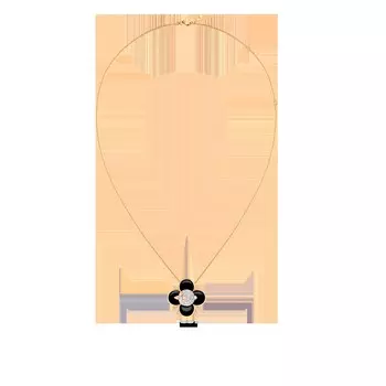 Подвеска Vivienne, 3 золота, черный лак и бриллианты Louis Vuitton, золотой