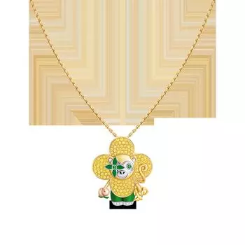 Подвеска Vivienne Monkey, 3 золота, лак, бриллианты и цветные драгоценные камни Louis Vuitton, золотой