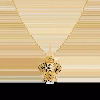 Подвеска Vivienne Tiger, желтое золото, белое золото, лак, бриллианты и цветные драгоценные камни Louis Vuitton, золотой