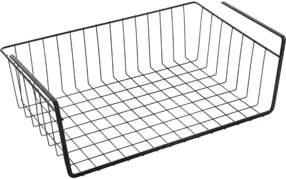 Подвесная корзина Metaltex, (2 шт.), индустриальный вид, для подвешивания 40х14х26 см, цвет matt schwarz